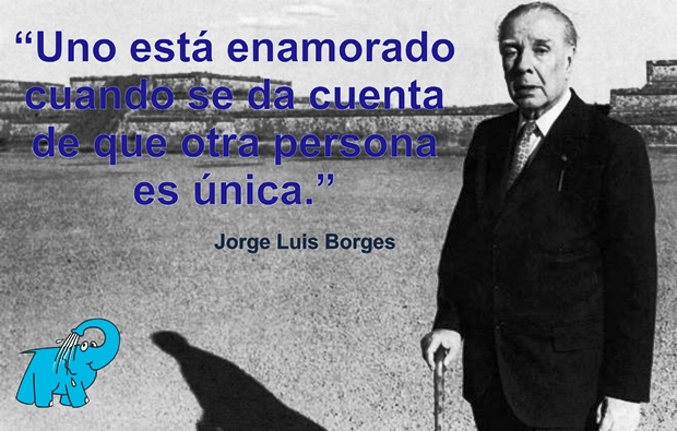 Una enseñanza de Jorge Luis Borges en la Frase del Día del Elefante Azul de Avilés